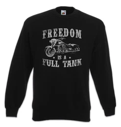 Sweatshirt Freedom Is A Full Tank Biker Sweatshirt Motorcycle Custom Chrome (1-tlg) Rocker Club Chopper Motorrad