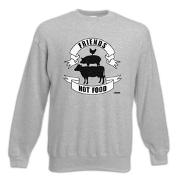 Sweatshirt Friends Not Food Animals Sweatshirt Veganer Speziesismus Vegan (1-tlg) Vegetarier Tierschutz Buddies Homies