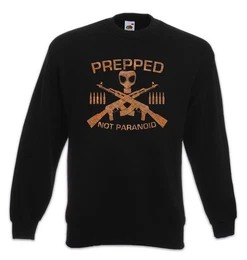Sweatshirt Prepped Not Paranoid Sweatshirt Prepper Survival Biohazard Sign (1-tlg) Weltuntergang Endzeit Prepping Weltuntergang