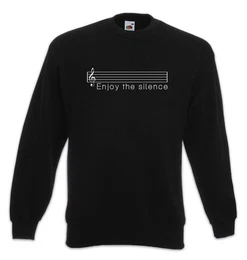 Sweatshirt Enjoy The Silence Sweatshirt Musiker Club Techno DJ Djane Audio Stille (1-tlg) Music Fun Music