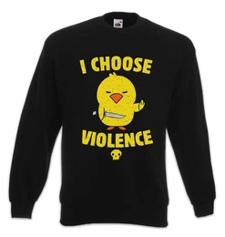 Sweatshirt I Choose Violence Rubber Duck Sweatshirt Gummiente Entchen Kken Fun (1-tlg) Spa Lustig