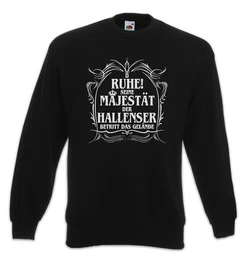 Sweatshirt Seine Majestt Der Hallenser Sweatshirt DDR Beatles Hallescher (1-tlg) Geschenk Halle Stadt Fahne
