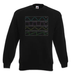 Sweatshirt Waveforms Symbols Sweatshirt Synth Synthesizer Techno Club Elektro DJ (1-tlg) Djane Electro Wave