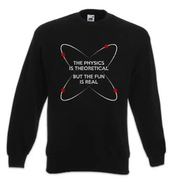 Sweatshirt The Physics Is Theoretical Sweatshirt Geek Nerd Science Scientist (1-tlg) Teacher Physik Lehrer Chemie