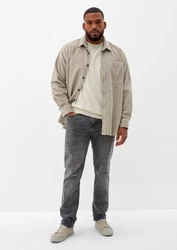 s.Oliver Strickpullover aus Feinstrick Logo Khaki/Weiß/Grau/Beige/Creme