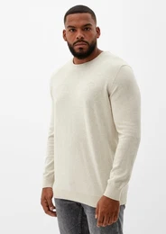 Strickpullover Pullover aus Feinstrick Logo