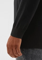 s.Oliver Strickpullover aus Feinstrick Logo Schwarz
