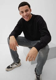 Sweatshirt Sweatshirt mit Logostickerei Logo