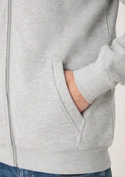 s.Oliver Allwetterjacke Sweatjacke mit Kapuze Grau/Hellgrau