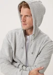 s.Oliver Allwetterjacke Sweatjacke mit Kapuze Grau/Hellgrau