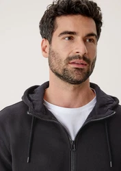 s.Oliver Allwetterjacke Sweatjacke mit Kapuze Dunkelgrau/Schwarz/Hellgrau