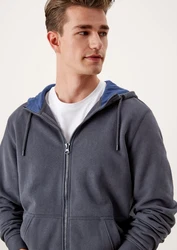 s.Oliver Allwetterjacke Sweatjacke mit Kapuze Dunkelblau/Dunkelgrau/Grau/Hellgrau