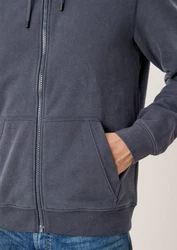 s.Oliver Allwetterjacke Sweatjacke mit Kapuze Dunkelblau/Dunkelgrau/Grau/Hellgrau
