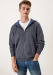 s.Oliver Allwetterjacke Sweatjacke mit Kapuze Dunkelblau/Dunkelgrau/Grau/Hellgrau