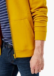s.Oliver Allwetterjacke Sweatjacke mit Kapuze Gelb/Braun