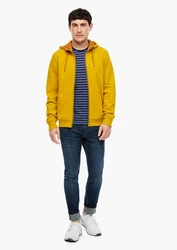 s.Oliver Allwetterjacke Sweatjacke mit Kapuze Gelb/Braun