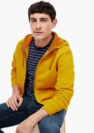 Allwetterjacke Sweatjacke mit Kapuze Kontrast-Details