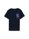 TOM TAILOR T-Shirt mit Print Dunkelblau
