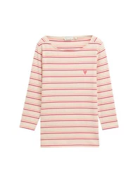 T-Shirt Langarmshirt mit Streifenmuster