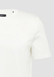 Kurzarmshirt T-Shirt aus merzerisierter Baumwolle mit Logo-Detail Logo