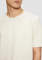 s.Oliver Kurzarmshirt T-Shirt mit Waffelstruktur Logo 
