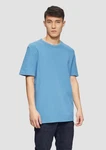 s.Oliver Kurzarmshirt T-Shirt mit Waffelstruktur Logo 