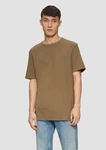 s.Oliver Kurzarmshirt T-Shirt mit Waffelstruktur Logo 