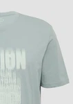 QS T-Shirt Hellblau/Hellgrün/Grün