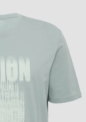 QS T-Shirt Hellblau/Hellgrün/Grün