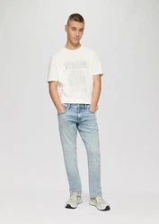 QS T-Shirt Weiß/Hellgrün/Khaki/Grün