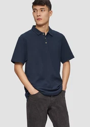 s.Oliver Poloshirt mit Waffelstruktur und Logo-Patch 