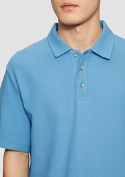 s.Oliver Poloshirt mit Waffelstruktur und Logo-Patch 