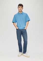 s.Oliver Poloshirt mit Waffelstruktur und Logo-Patch 