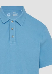 s.Oliver Poloshirt mit Waffelstruktur und Logo-Patch 