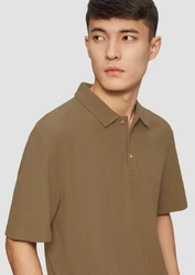 s.Oliver Poloshirt mit Waffelstruktur und Logo-Patch 