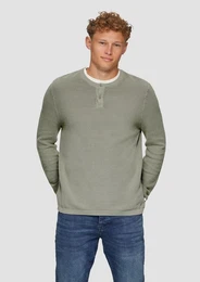 Strickpullover Strickpullover mit Knopfleiste