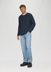 QS Pullover Dunkelblau/Grau/Hellblau