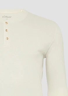 s.Oliver Langarmshirt mit Henleyausschnitt