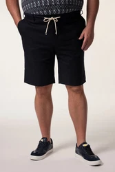 Men Plus Bermudas Relaxed Fit Elastikbund Schwarz/Dunkelblau