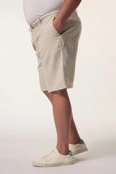 Men Plus Bermudas Relaxed Fit Elastikbund Khaki/Beige