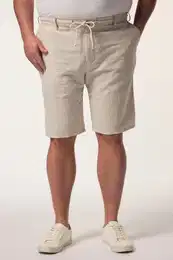 Bermudas Men+ Leinenmix-Bermuda Relaxed Fit Elastikbund