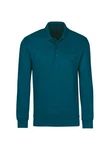 Trigema Sweatshirt Langarm Polo Türkis/Grün