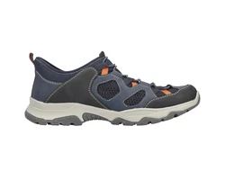 Rieker Herren Slipper Dunkelblau/Grau/Orange/Blau/Hellblau