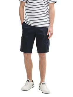TOM TAILOR Bermudas Cargo Shorts mit Taschen Dunkelblau/Blau