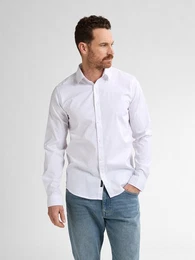 Langarmshirt mit Button-Down Kragen