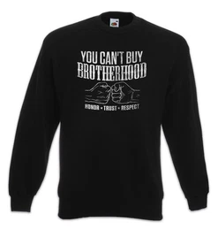 Sweatshirt Brotherhood Honor Trust Respect Sweatshirt Gang Ghetto Rap Hip Hop (1-tlg) Black Ebony