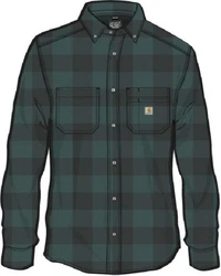 Carhartt Midweight Flannel Plaid Hemd Braun/Beige