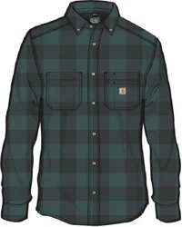 Carhartt Midweight Flannel Plaid Hemd Braun/Beige