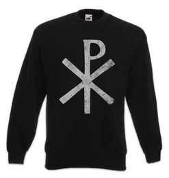 Sweatshirt Chi Rho Symbol Sweatshirt Christusmonogramm Konstantinisches Kreuz (1-tlg) Jesus XP Ichtys Kaiser