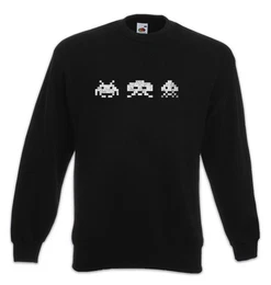 Sweatshirt Digital Invaders Sweatshirt Spiel Arcade Game Retro Nerd Alien VG (1-tlg) Sprite Space 80s Eighties